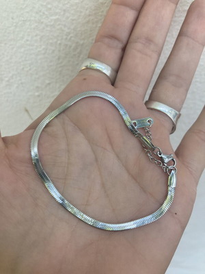 Stainless steel bracelet, silver color