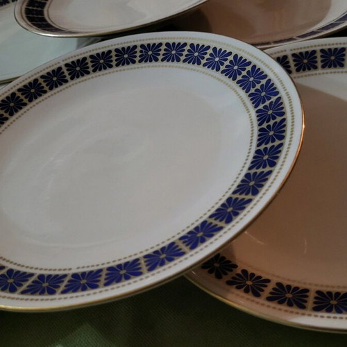 Scherzer Bavaria porcelain dessert plates like new, set of 6