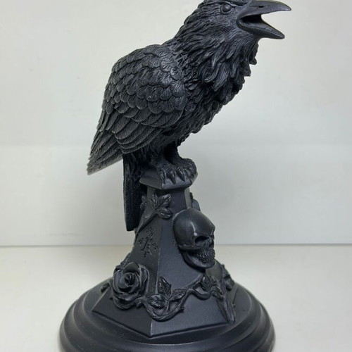 Alchemy Gothic candle holder, black resin, 17cm