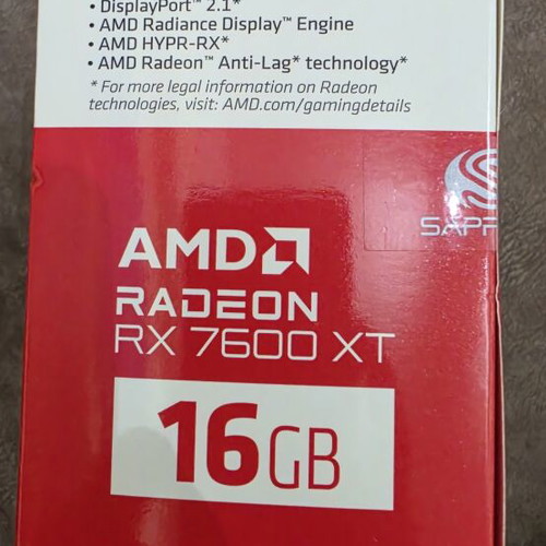 Sapphire Pulse Radeon RX 7600 XT 16GB graphics card