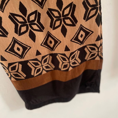 Your &Self silk blend pants, black and brown, size S