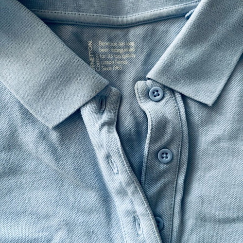 Polo shirt Benetton light blue size M like new