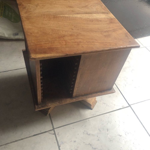 Handmade CD cabinet for 48 CDs like new, unique rotating