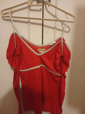 Killah evening blouse like new, red with silver details