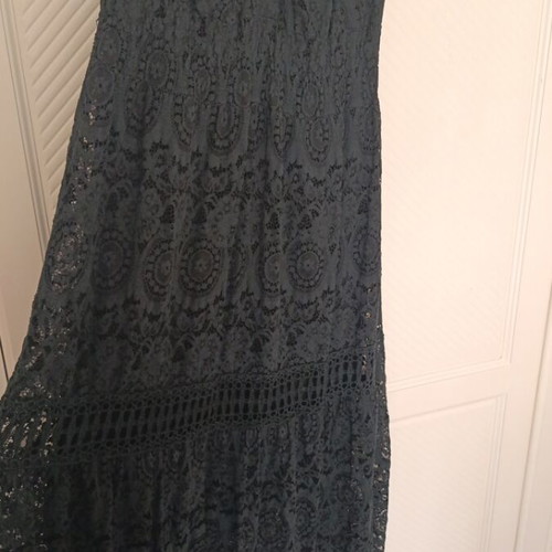 Black lace strapless dress, sizes L and XL