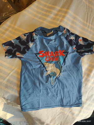 Zara Kids' Shark Print Swim Shirt like new, 6-7 years, 120cm