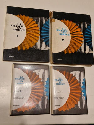 La France en Direct 1 και 2 μεταχειρισμένα, εκμάθηση γαλλικής γλώσσας με 4 κασέτες