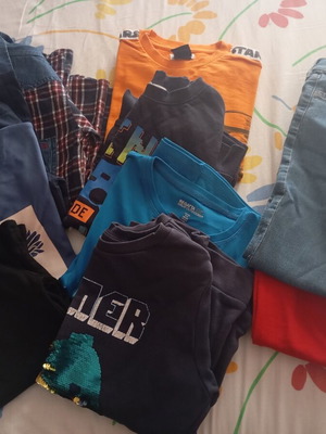 Boys' clothing bundle size 9 years, 10 pieces, brands H&M, M&S, Sinsay, Funky, Happy Touch