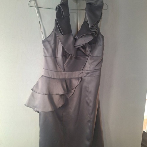 Karen Millen halter dress new, grey silver, size L