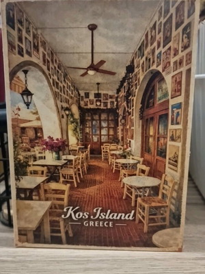 Wooden decorative sign Kos cafe like new