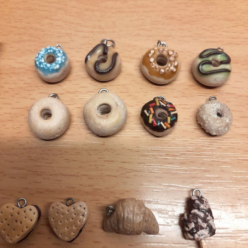 Handmade polymer clay elements new, miniature sweets