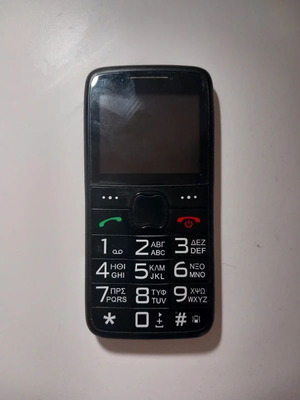 Powertech mobile phone used with large keys, black, up to 7.9 MP camera