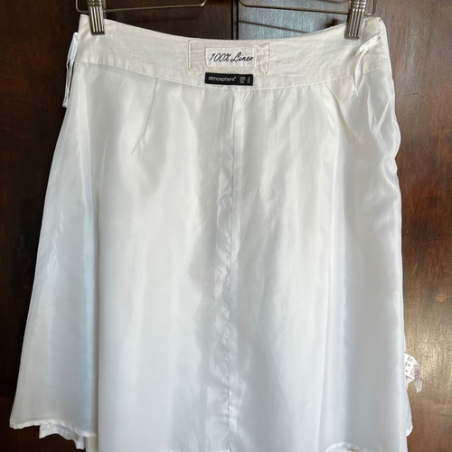 Atmosphere women's linen skirt size S-M like new, white