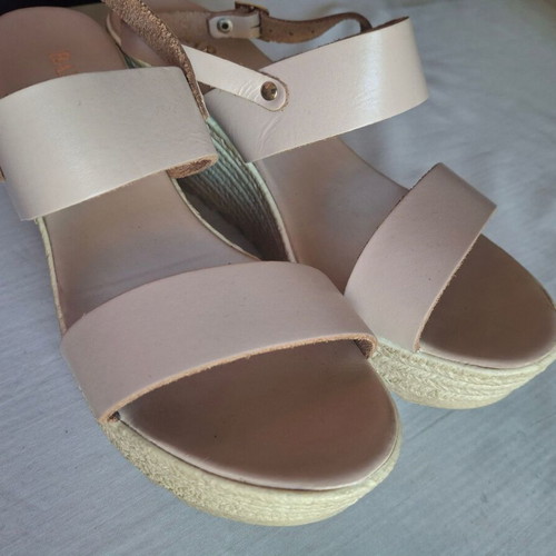 Platform sandals pink nude size 41 like new