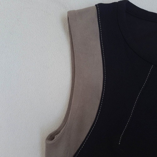 Marc Cain women's bodycon dress like new, size XS/S, beige and black