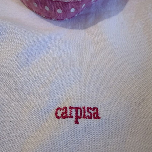 Tote bag Carpisa used, pale pink with zipper