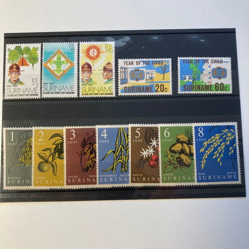 Suriname 3 complete unmounted stamp series