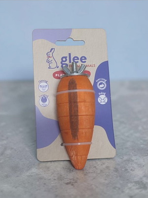 Glee Wooden Carrot Rodent Toy New