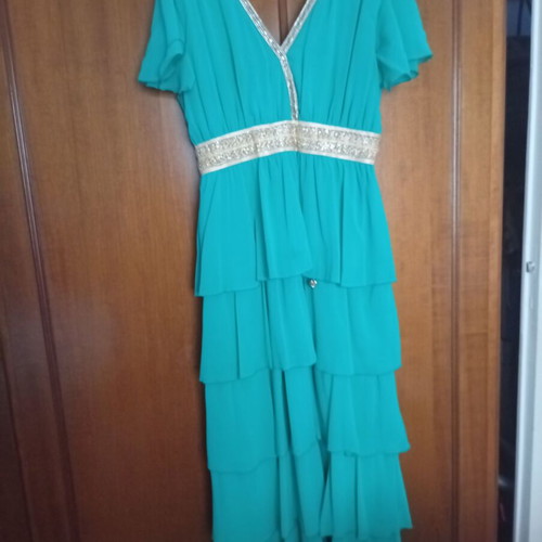Fuego plus size evening dress no 4, emerald green