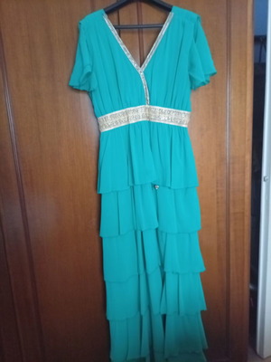 Fuego plus size evening dress no 4, emerald green