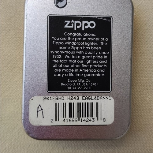 Zippo 1997 Harley-Davidson Eagle & Banner lighter mint condition