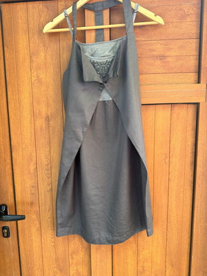 Рокля от ленена смес Cop Copines размер 36 сиво като нова