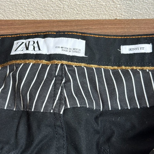 ZARA Skinny Fit Black Pants Size EUR 40 / USA 31 Like New