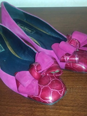 Purple ballerina shoes size 40 used with minor imperfections