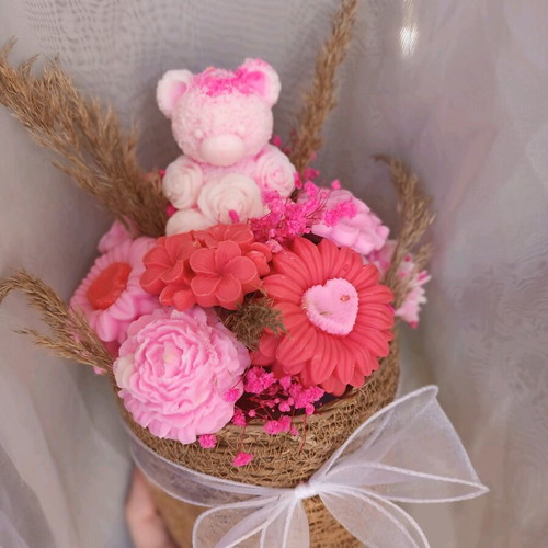 Candle bouquet made to order, 100% natural soy wax