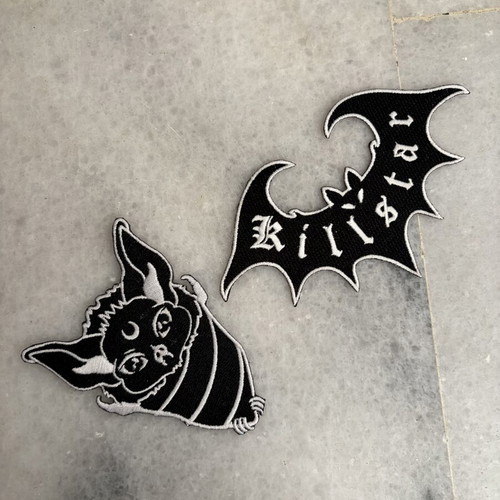 Killstar Midnight Snacker and Bat iron-on patches