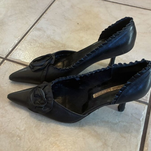 Buffalo London leather women's pumps, black, size 36