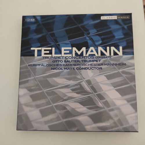 Telemann Trumpet Concertos Complete 4 CD set like new, classical
