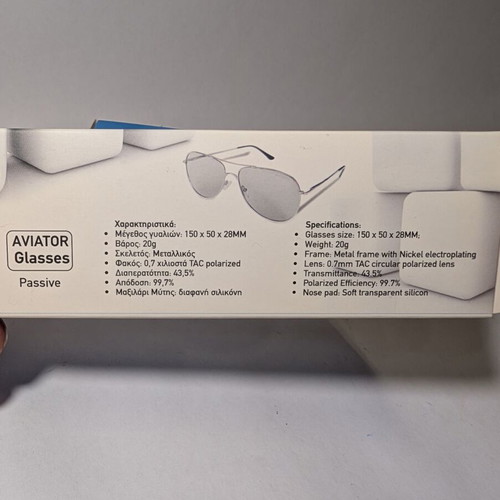 3D doop Aviator Passive glasses like new, 2 pcs, compatible with LG