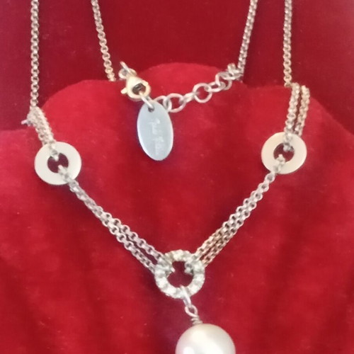 Folli Follie 925 silver necklace with pearl