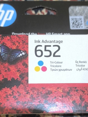 HP 652 Ink Tri-Colour New Sealed