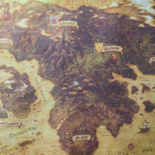 Final Fantasy Eorzea cloth map in very good condition