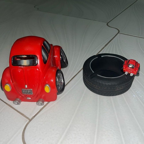 Beetle piggy bank and ashtray new, made of resin