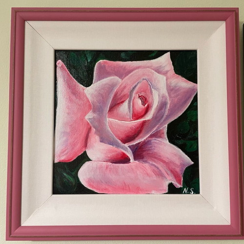 Painting with mat and frame without glass new