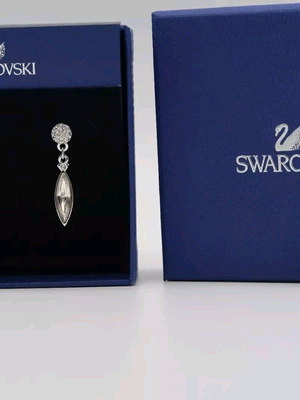 Swarovski γυναικεία κρεμαστά σκουλαρίκια σαν καινούργια, ασημένια