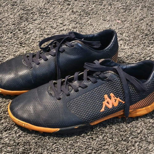 Kappa football boots used, size 38, blue with orange details
