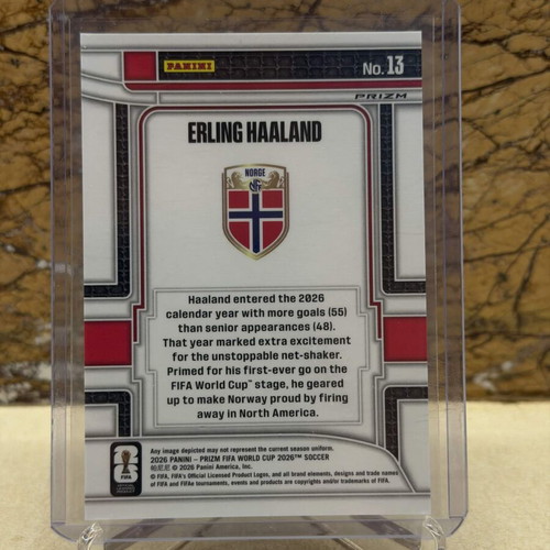 2026 Panini Prizm FIFA World Cup Soccer Scorers Club Erling Haaland Silver Prizm card new