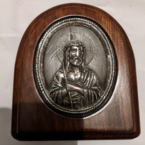 Jesus Christ figure silver (950) with gold plating (24k) like new