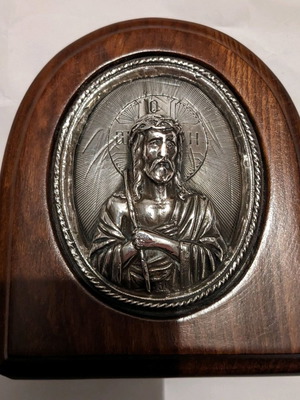 Jesus Christ figure silver (950) with gold plating (24k) like new