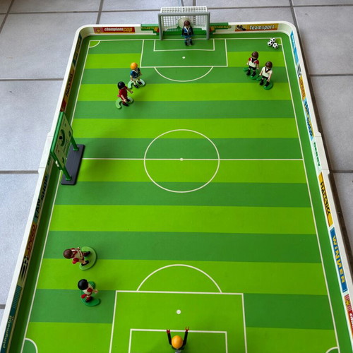 Playmobil football field toy used, authentic collectible
