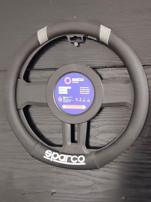 Sparco D-Type Car Steering Wheel Cover Black with Grey Medium 37cm New