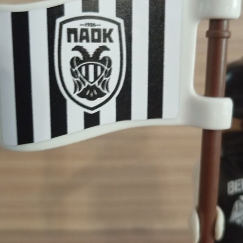 Playmobil fan figure PAOK with team flag like new
