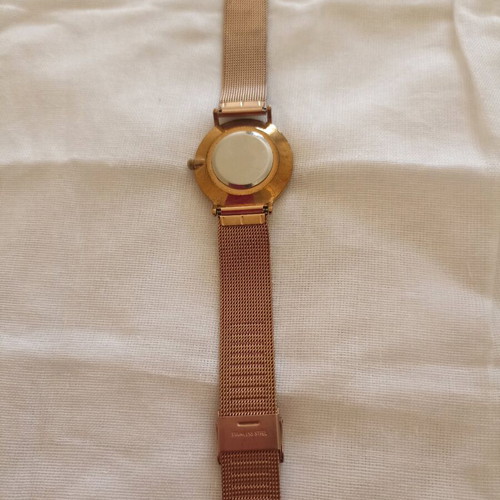 Skmei women's watch used, pink gold, metal bracelet