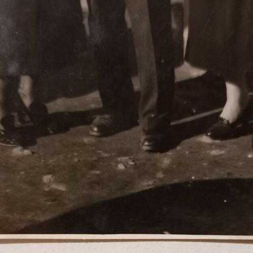 Φωτογραφικό καρτ ποστάλ μεταχειρισμένο με στρατιωτικό και δύο κυρίες 1937
