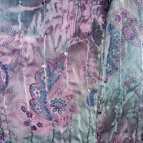 Vintage Etam Whimsigoth Fairy Shirt size S 36 with sequins and glitter