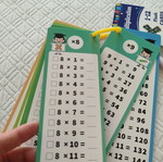 Multiplication Table Learning Cards new, plastic with markers